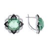 Серьги из серебра с кварцами и фианитами (Арт.92021445)