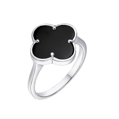 Кольцо из серебра с керамикой (Арт.tc-r02028-b-w-x-x-x)