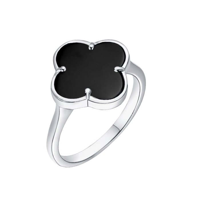 Кольцо из серебра с керамикой (Арт.tc-r02028-b-w-x-x-x)