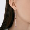 Серьги из серебра с корундами и фианитами (Арт.94027302)