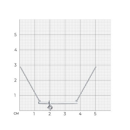 Колье из белого золота с бриллиантом (Арт.1070292-3)