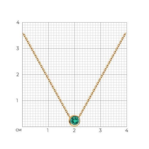 Колье из золота с изумрудом (Арт.3070032)