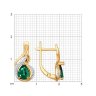 Серьги из золота с бриллиантами и изумрудами (Арт.3020257)