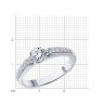 Кольцо из серебра с фианитами (Арт.94-110-01604-1)