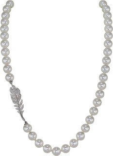 Ожерелье серебро с жемчугом и куб. цирконием «Heavenly Перо» Rivoli (арт.27L-P36-S-1)
