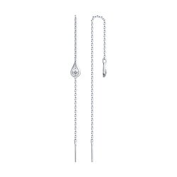 Серьги из серебра с фианитами (Арт.94-123-01438-1)