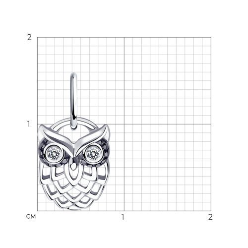 Подвеска из серебра с фианитами (Арт.94-130-01084-1)