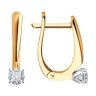 Серьги из комбинированного золота с бриллиантами (Арт.51-220-01674-1)