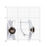 Серьги из серебра с раухтопазами и фианитами (Арт.94-320-00784-1)