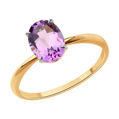 Кольцо золотое с аметистом «Лаванда грёз» SOKOLOV (арт.51-310-01929-4)
