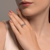 Кольцо из белого золота с бриллиантами «Лебединая корона» Соколов (арт.1012667-3)