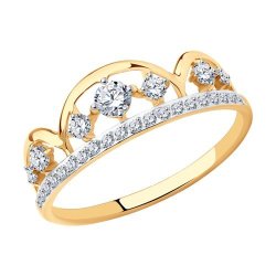 Кольцо из золота с фианитами (Арт.017414)
