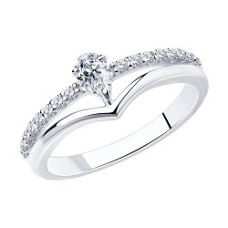 Кольцо из серебра с фианитами (Арт.94012009)