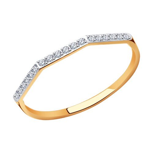 Кольцо из золота с фианитами (Арт.019095)