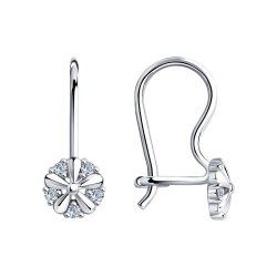 Серьги из серебра с фианитами (Арт.94021301)