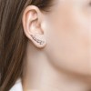 Серьги из серебра без вставок «Воздушная линия» Соколов (арт.94021862)