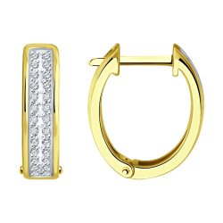 Серьги из желтого золота с бриллиантами (Арт.53-220-01922-1)