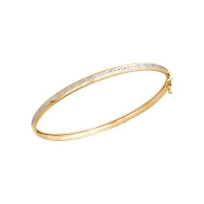 Браслет жёсткий из золота с алмазной гранью (Арт.050364)