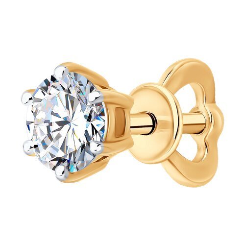 Серьга из золота с бриллиантом выращенным (Арт.9170004-5)