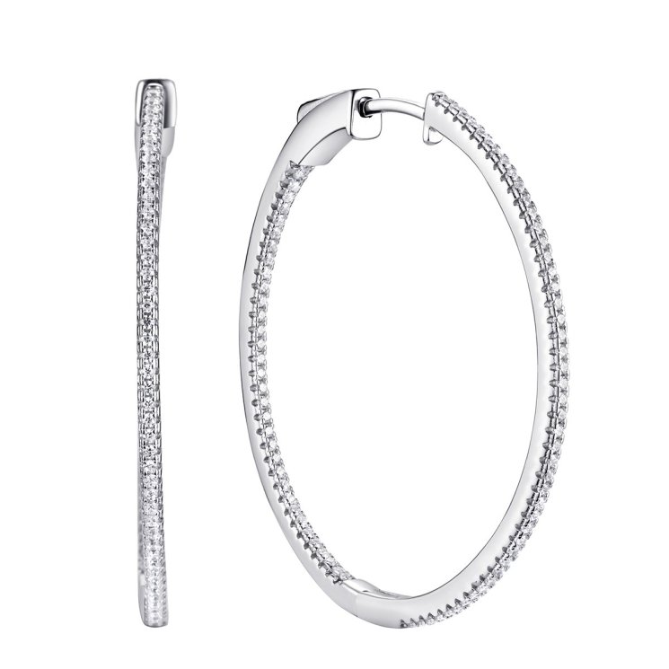 Серьги из серебра с фианитом (Арт.cz-e02948-x-w-x-x-w)