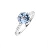 Кольцо серебряное с топазом и фианитами «Весенний Лед» Fresh Jewelry (арт.CZ-R00573-X-W-SBT-X-W)