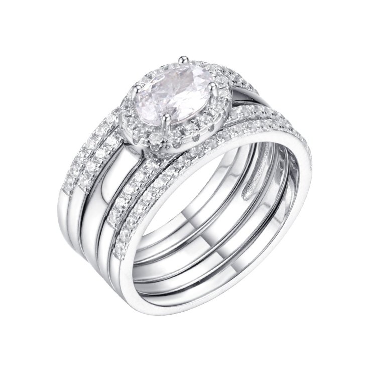Кольцо из серебра с фианитом (Арт.cz-r01483-x-w-w-x-w)