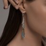 Серьги из серебра с ситаллами и фианитами (Арт.92023035)