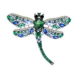 Брошь из серебра с фианитами (Арт.94040271)