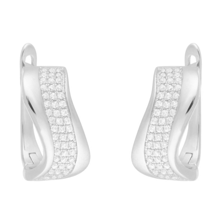 Серьги из серебра с куб. цирконием (Арт.mp-e00236-x-w-x-x-w)