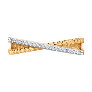 Кольцо из золота с бриллиантами «Переплет сияния» SOKOLOV (арт.1012229)