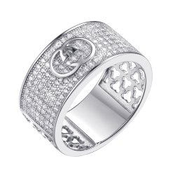 Кольцо из серебра с фианитом (Арт.mp-r00836-x-w-x-x-w)