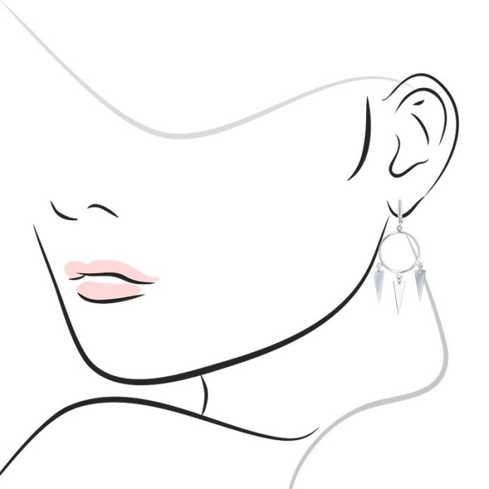 Серьги Серебряные крылья (Арт.02fye9875-113_)