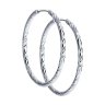Серьги конго из серебра с алмазной гранью (Арт.94140002)