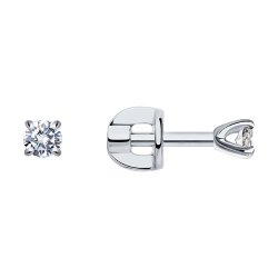 Серьги из белого золота с бриллиантами (Арт.1021824-3)