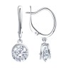 Серьги из серебра с фианитом «Сияние Льда» Соколов (арт.94-121-00094-1)