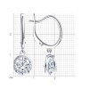 Серьги из серебра с фианитом «Сияние Льда» Соколов (арт.94-121-00094-1)