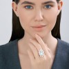 Кольцо из серебра с топазом и фианитами «Ледяной Лотос» SOKOLOV (арт.94-310-00111-1)