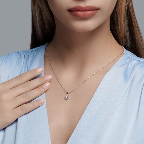 Колье из белого золота с бриллиантами (Арт.1070181-3)