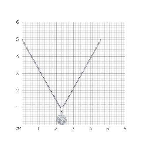 Колье из белого золота с бриллиантами (Арт.1070181-3)