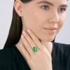 Кольцо из серебра с фианитом «Изумрудная капля» Соколов (арт.9401)