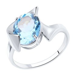 Кольцо из серебра с топазом (Арт.92011948)