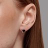 Серьги из серебра с гранатами и фианитами (Арт.92022925)