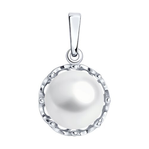 Подвеска из серебра с жемчугом (Арт.92030732)