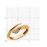 Кольцо из золочёного серебра с фианитами (Арт.93-110-02065-1)