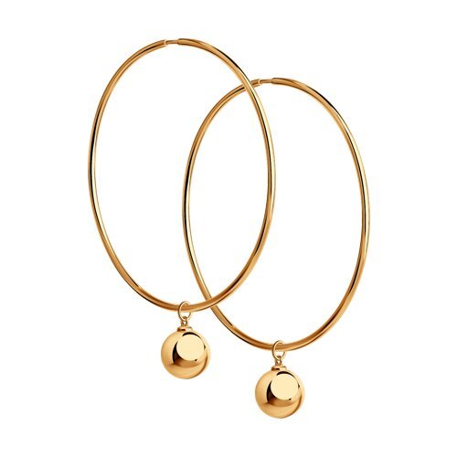 Серьги из золочёного серебра (Арт.93-124-01483-1)