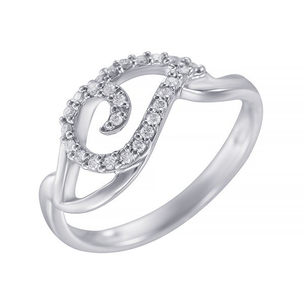 Кольцо из белого золота с бриллиантом (Арт.r38499a014w001_wg)