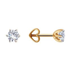 Серьги из золота с фианитами (Арт.51-122-01002-2)