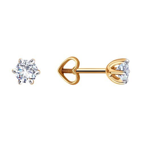 Серьги из золота с фианитами (Арт.51-122-01002-2)