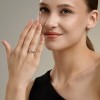 Кольцо из золота с бриллиантами «Контрастная волна» Соколов (арт.51-210-00848-1)