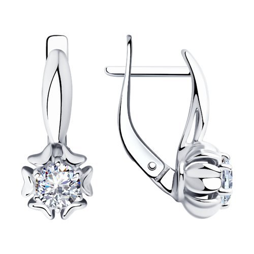 Серьги из серебра с фианитами (Арт.94-120-00420-1)